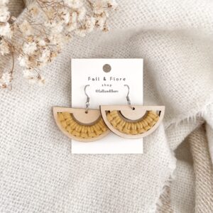 Boucles d’oreilles demi-cercles ocre